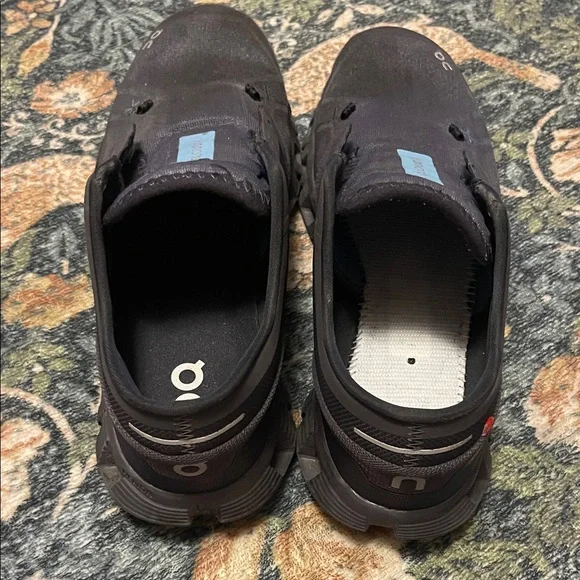 On Running Cloud X Men's Black and Blue Athletic Shoes - Picture 3 of 6